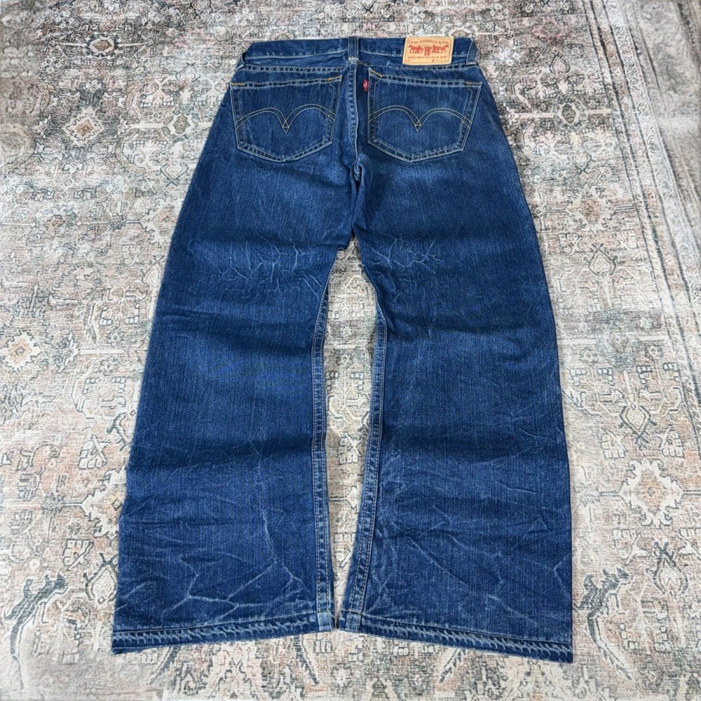 2000's Levi's Type 1 Real Loose Baggy Denim Jeans 31×30 Crazy Fades